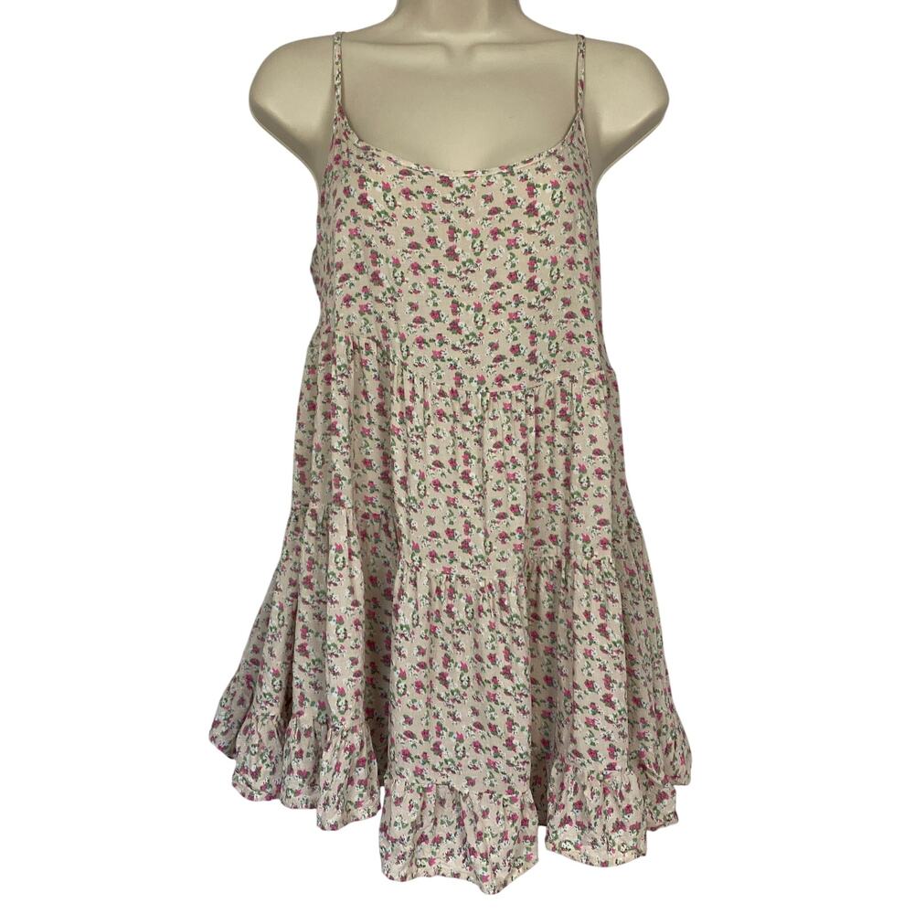 Passport Babydoll Mini Dress Womens Small Dainty Floral Boho Festival Vtg Y2K